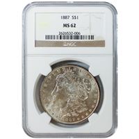 morgan silver dollar ngc ms62